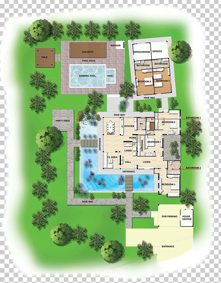 Floor Plan Villa Pimmada House PNG, Clipart, Bedroom, Building, Floor Plan, Hotel, House Free PNG Download