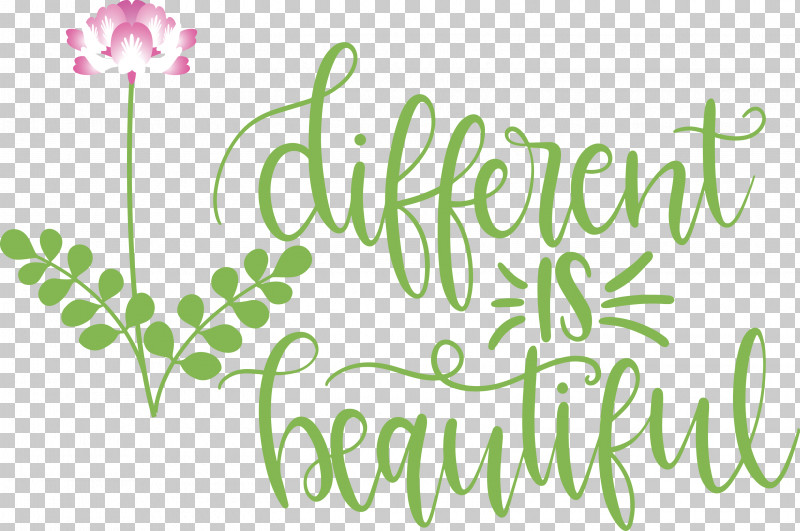 Different Is Beautiful Womens Day PNG, Clipart, Branching, Calligraphy, Leaf, Line, Logo Free PNG Download