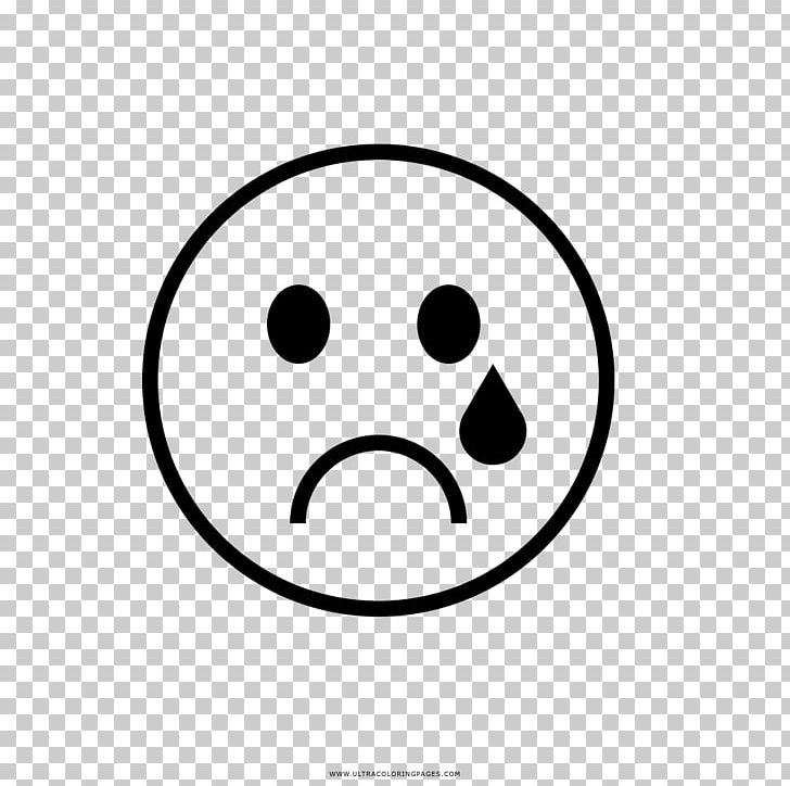 Smiley Sadness Face Drawing PNG, Clipart, Area, Black And White, Circle, Coloring Book, Crying Free PNG Download