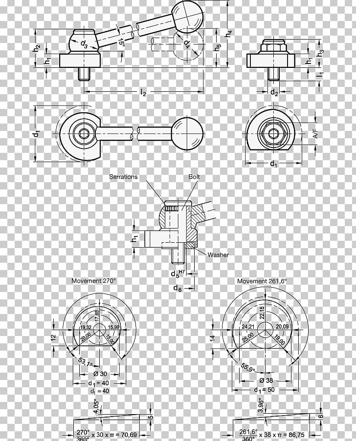 Technical Drawing Machine Element Bolt PNG, Clipart, Angle, Area, Artwork, Black And White, Bolt Free PNG Download
