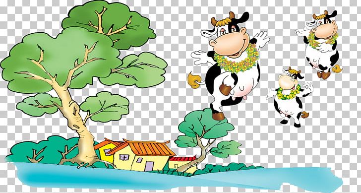 Cattle Illustration PNG, Clipart, Art, Cartoon, Cattle, Comics, Cow Free PNG Download