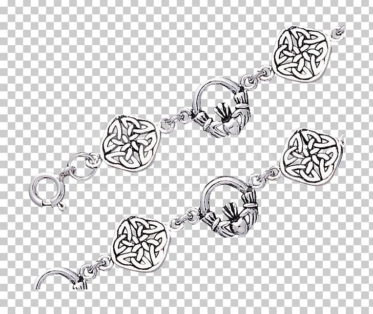 Bracelet Silver Claddagh Ring Jewellery Chain PNG, Clipart, Black And White, Body Jewellery, Body Jewelry, Bracelet, Chain Free PNG Download