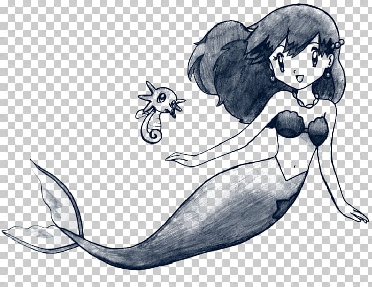Mermaid Muscle Legendary Creature Sketch PNG, Clipart, Anime, Art, Black And White, Drawing, Ear Free PNG Download
