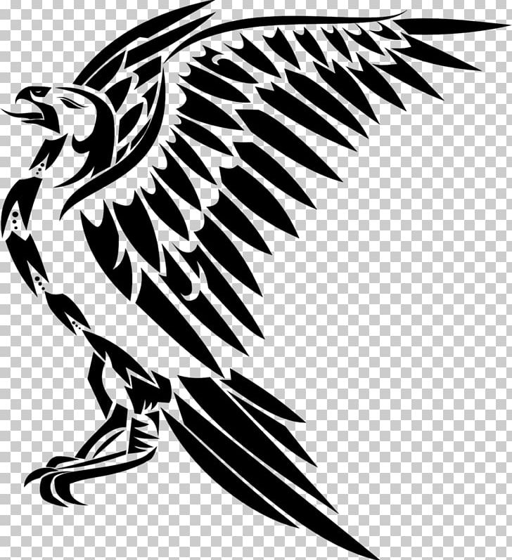 Black And White Eagle Tattoo PNG, Clipart, Animals, Art, Artwork, Beak, Bird Free PNG Download