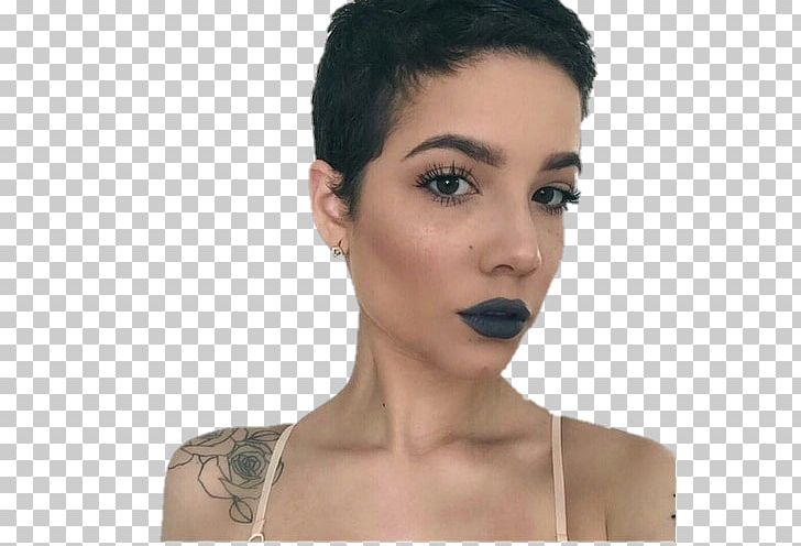 Halsey MAC Cosmetics Lipstick Hairstyle PNG, Clipart, Beauty, Buzz Cut, Cheek, Chin, Color Free PNG Download