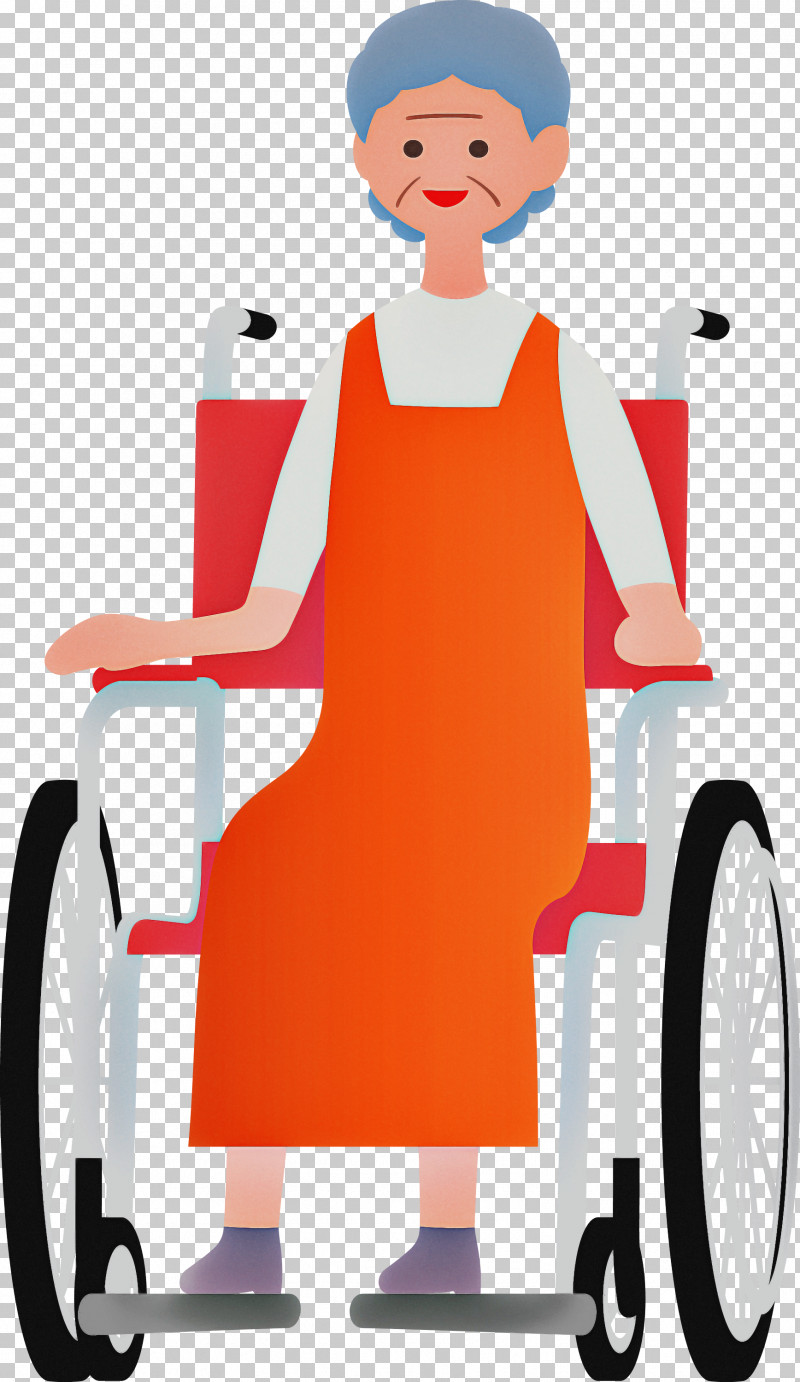 Grandma Wheelchair PNG, Clipart, Behavior, Cartoon, Chair, Grandma, Human Free PNG Download