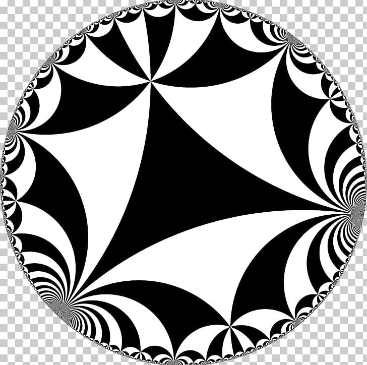 Hyperbolic Geometry Plane Tessellation Hyperbolic Space Triangle Group PNG, Clipart, Black, Black And White, Checkers, Circle, Dimension Free PNG Download