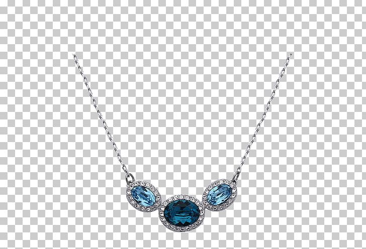 Swarovski AG Necklace Quartz Clock PNG, Clipart, Blue, Body Jewelry, Chain, Crystal, Fashion Free PNG Download