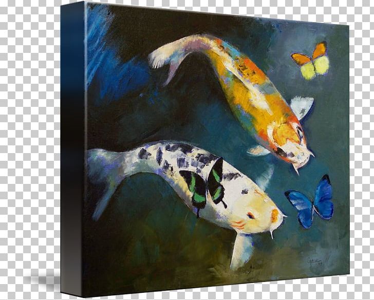 Butterfly Koi Canvas Fish Oil Painting Reproduction PNG, Clipart, Aquarium, Aquariums, Art, Artwork, Butterfly Koi Free PNG Download