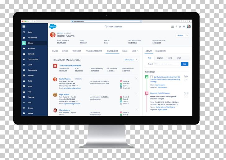 Salesforce.com Financial Services Finance Customer Relationship Management PNG, Clipart, Baby Dol, Bank, Brand, Business, Computer Monitor Free PNG Download