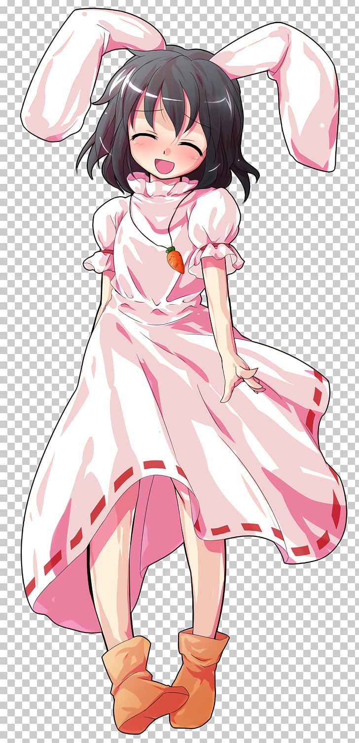 Touhou Project Tewi Inaba Team Shanghai Alice Cirno Manga PNG, Clipart, Arm, Art, Black Hair, Cartoon, Fashion Illustration Free PNG Download