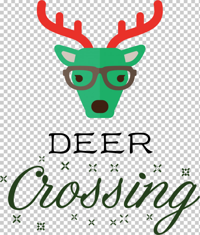Deer Crossing Deer PNG, Clipart, Antler, Cartoon, Character, Christmas Day, Christmas Decoration Free PNG Download