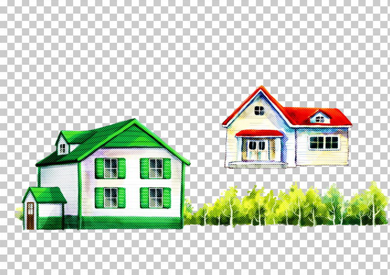 Home House Property Roof Green PNG, Clipart, Architecture, Building, Cottage, Estate, Facade Free PNG Download