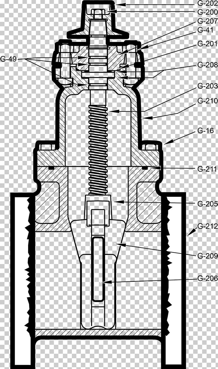 Drawing Gate Valve M & J Valve Services Inc /m/02csf PNG, Clipart, Angle, Area, Artwork, Black And White, Diagram Free PNG Download