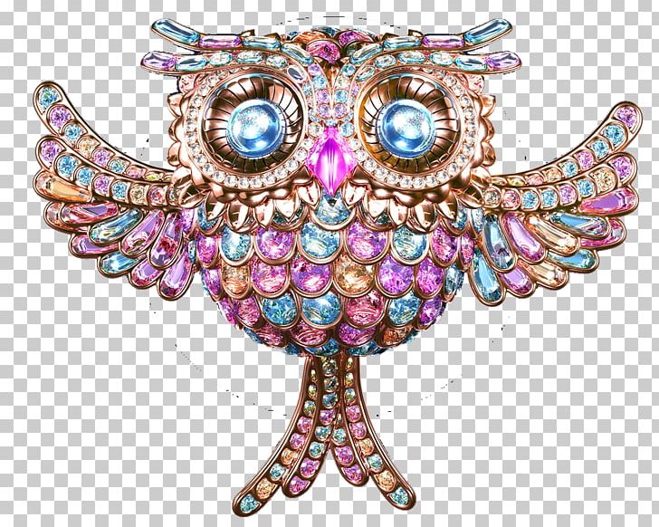 Owl Diamond PNG, Clipart, Bird, Bird Of Prey, Brooch, Clip Art, Designer Free PNG Download