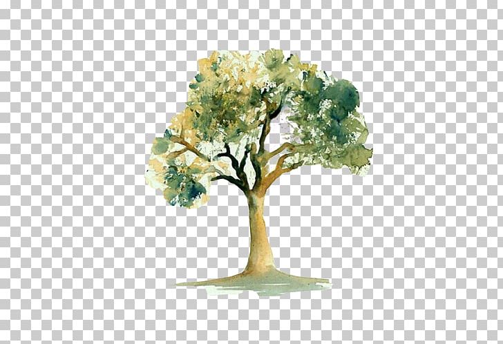 Landscape Tree Watercolor Material PNG, Clipart, Branch, Cartoon, Christmas Tree, Creative Industries, Creative Work Free PNG Download
