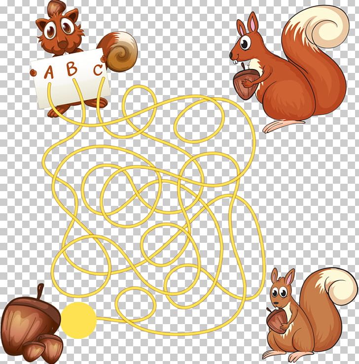 Color Labyrinth Color Maze Squirrel PNG, Clipart, Android, Animals, Area, Carnivoran, Cartoon Squirrel Free PNG Download