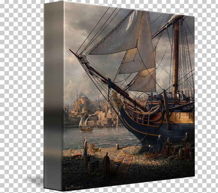 Brigantine Matte Painting Art Canvas PNG, Clipart, Brig, Canvas, Caravel, Carrack, Longship Free PNG Download