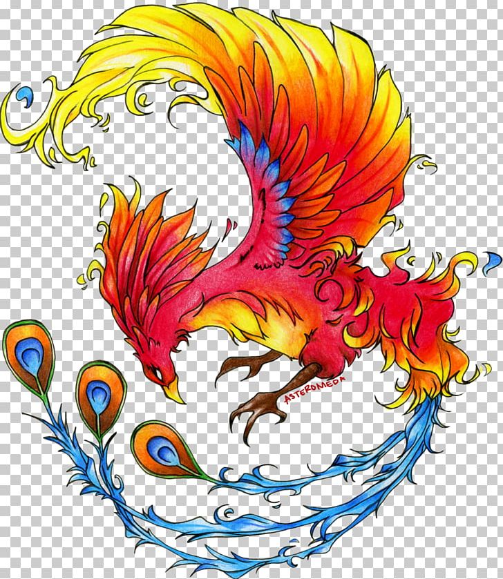 Phoenix Legendary Creature Tattoo Fenghuang PNG, Clipart, Art, Artwork, Color, Fantasy, Fenghuang Free PNG Download