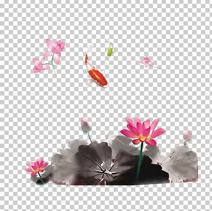 Nelumbo Nucifera PNG, Clipart, Adobe Illustrator, Beautiful, Beautiful Scenery, Chinese, Color Ink Free PNG Download