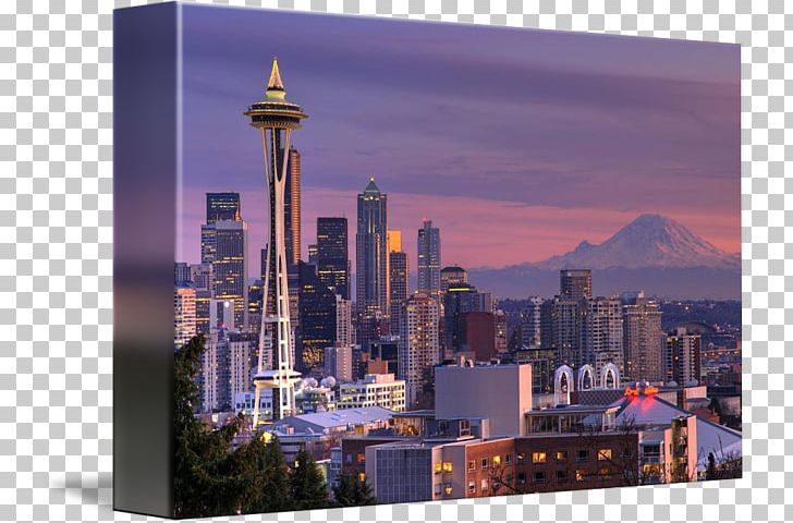Space Needle Mount Rainier Skyline Sunrise City PNG, Clipart, Art, City, Cityscape, Downtown, Imagekind Free PNG Download
