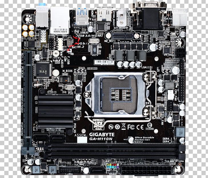 Intel LGA 1151 Motherboard Mini-ITX Gigabyte Technology PNG, Clipart, Computer Component, Computer Hardware, Cpu, Cpu Socket, Electronic Component Free PNG Download