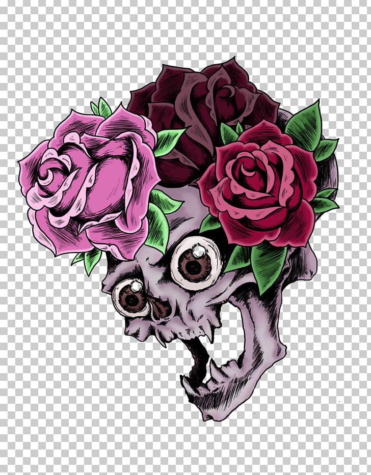 Skull Garden Roses Flower Calavera Drawing PNG, Clipart, Art, Calavera, Cut Flowers, Drawing, Fantasy Free PNG Download