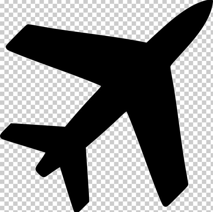 Airplane Flight Computer Icons PNG, Clipart, Aircraft, Airplane, Angle, Black And White, Computer Icons Free PNG Download