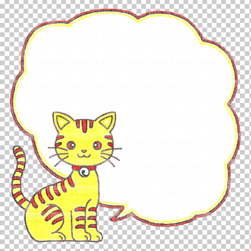 Whiskers Cat Yellow Tail Line PNG, Clipart, Area, Biology, Cat, Line, Meter Free PNG Download