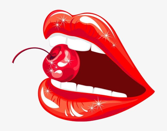 Red Mouth Cherry Material Free To Pull PNG, Clipart, Cherry, Cherry Clipart, Female, Female Lips, Free Free PNG Download