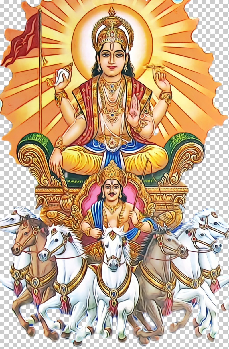 Cartoon Solar Deity Sun PNG, Clipart, Cartoon, Magha Saptami, Paint, Ratha Saptami, Solar Deity Free PNG Download