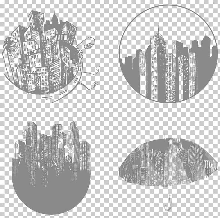Cityscape Sticker PicsArt Photo Studio PNG, Clipart, Android, Black And White, Building, Cityscape, Clip Art Free PNG Download