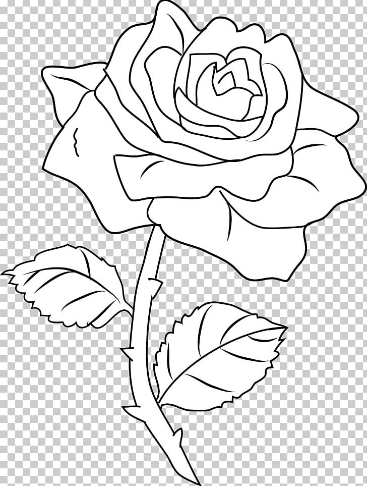 Free Rose Line Drawing Clipart