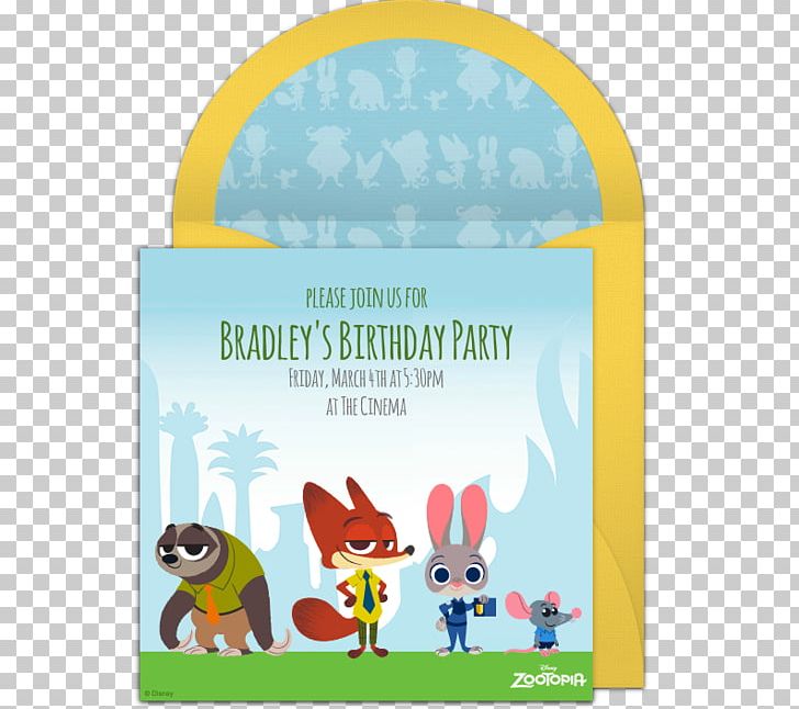 Nick Wilde Lt. Judy Hopps Wedding Invitation Chief Bogo Paper PNG, Clipart, Aladdin, Area, Birthday, Chief Bogo, Child Free PNG Download