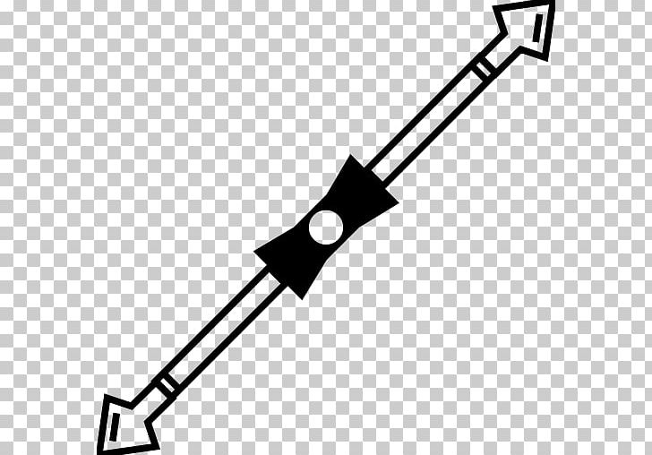 Weapon Computer Icons Spear PNG, Clipart, Angle, Arrow, Black And White, Computer Icons, Double Free PNG Download