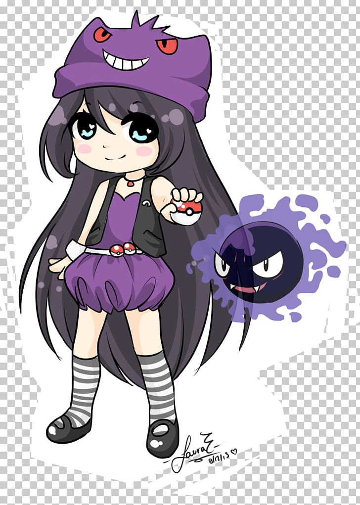 Pokémon Gastly Gengar Drawing PNG, Clipart, Anime, Art, Bailando, Black Hair, Cartoon Free PNG Download