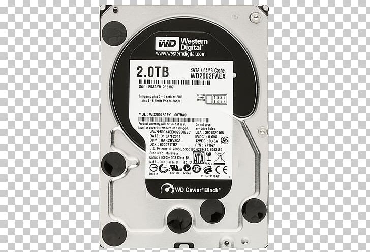 Western Digital Caviar Black WD2002FAEX Hard Drives Serial ATA Terabyte PNG, Clipart, Black Caviar, Computer Component, Data Storage, Data Storage Device, Disk Storage Free PNG Download