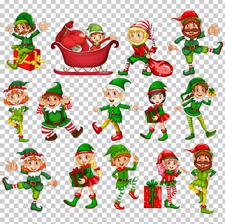 Christmas Elf Illustration PNG, Clipart, Cartoon, Cartoon Character, Christmas Decoration, Christmas Frame, Christmas Lights Free PNG Download