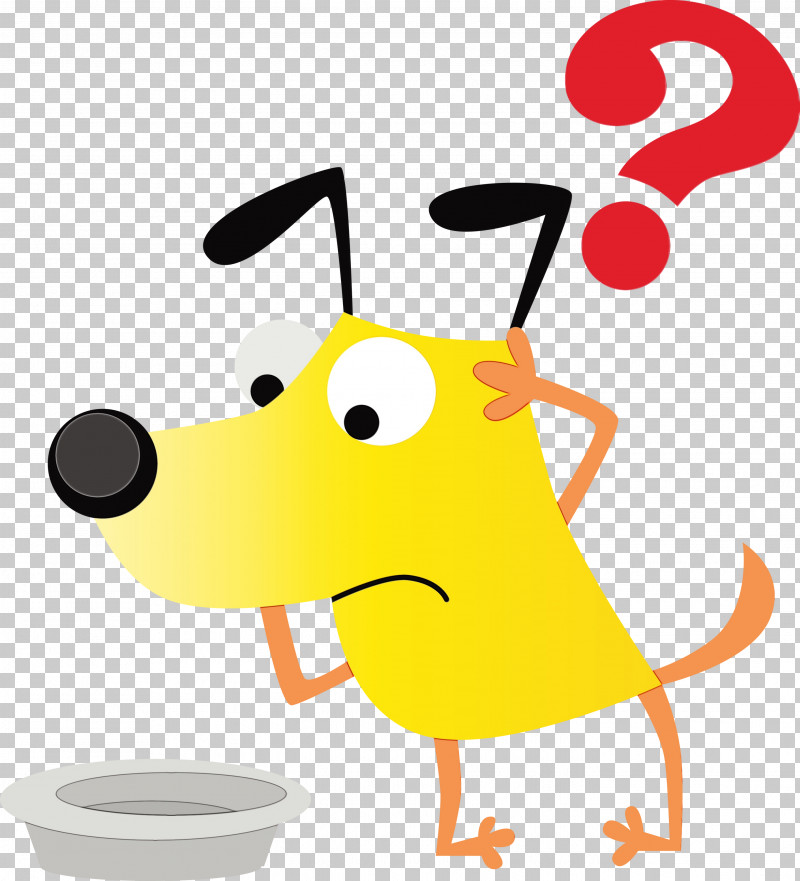 Cartoon Yellow Line PNG, Clipart, Cartoon, Cute Cartoon Dog, Line, Paint, Watercolor Free PNG Download