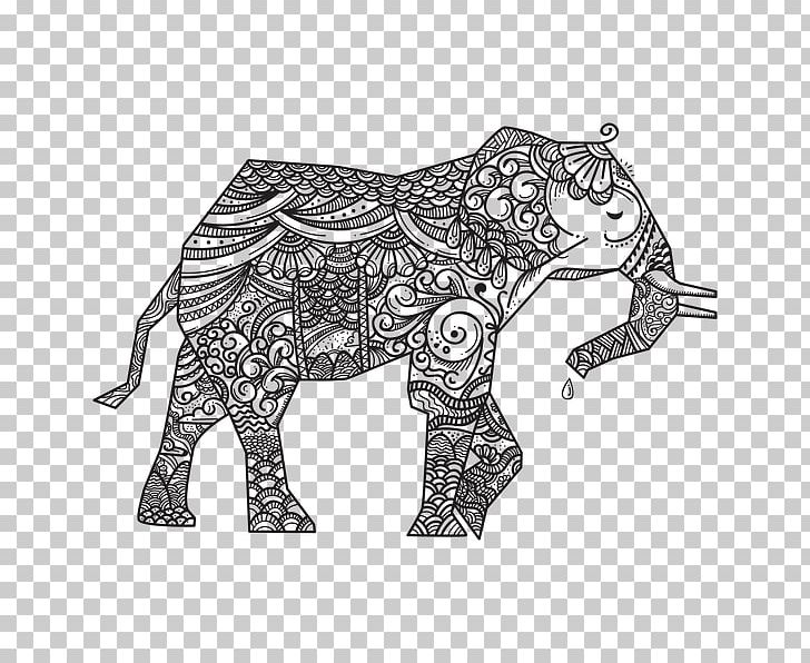 Indian Elephant African Elephant Drawing PNG, Clipart, Art, Big Cats, Black And White, Carnivoran, Cat Like Mammal Free PNG Download