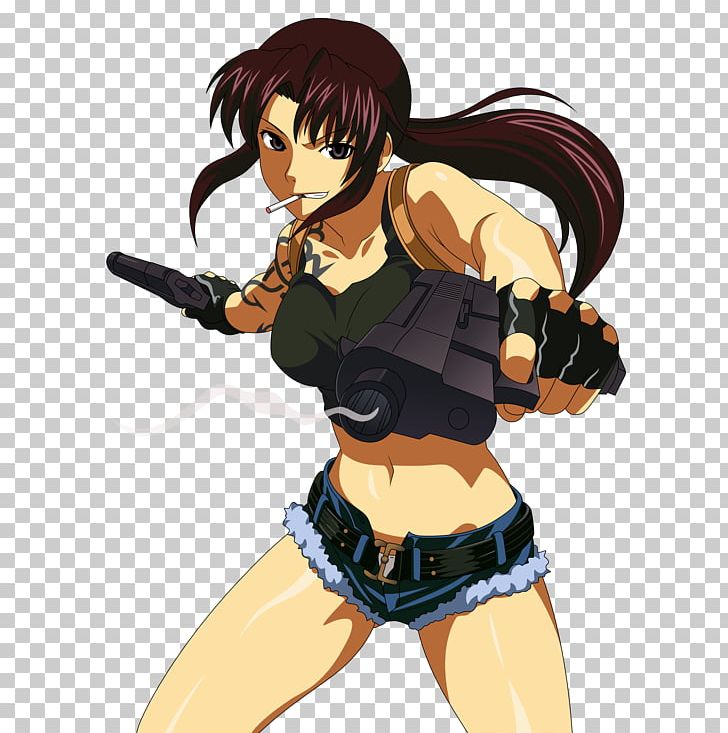 Black Lagoon Anime Roberta Fate/Zero Manga PNG, Clipart, Action Figure, Anime, Arm, Black, Black Hair Free PNG Download