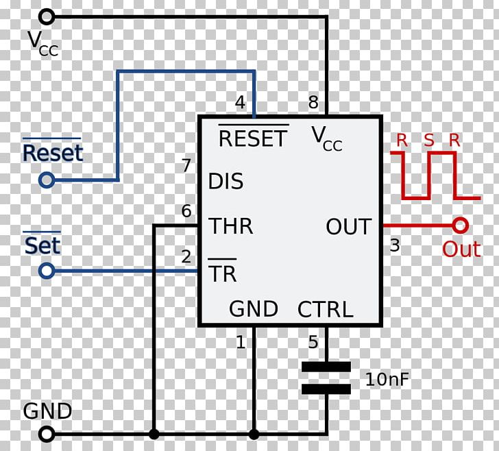 555 Timer IC Integrated Circuits & Chips Multivibrator Monostable PNG, Clipart, 555 Timer Ic, Analog Signal, Angle, Area, Circuit Component Free PNG Download