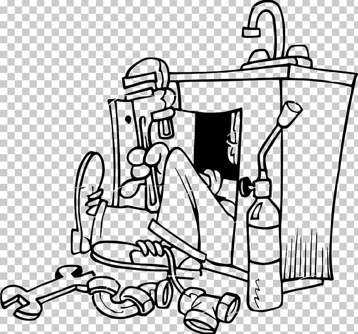 Plumber Coloring Book Plumbing PNG, Clipart, Angle, Area, Black, Black And White, Cartoon Free PNG Download