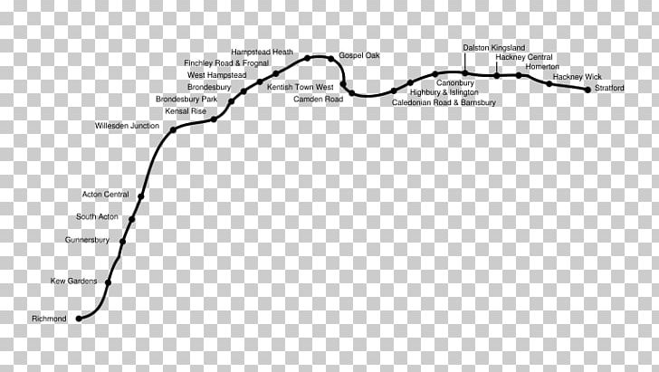 North London Line London Borough Of Richmond Upon Thames Commuter Train Route Norden Semicircle PNG, Clipart, Angle, Area, Auto Part, Black And White, Car Free PNG Download