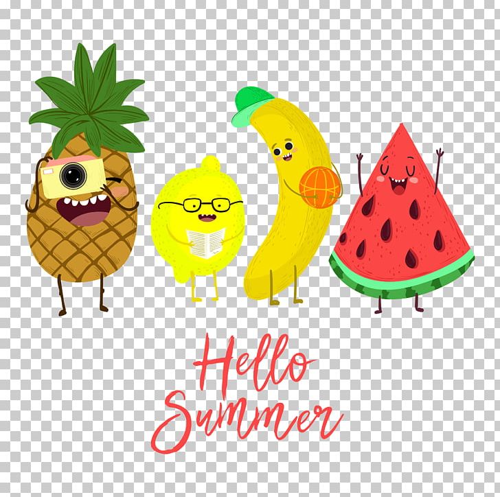Summer Fruit Watermelon Banana Pineapple PNG, Clipart, Banana, Creative, Cuisine, Cute, Food Free PNG Download