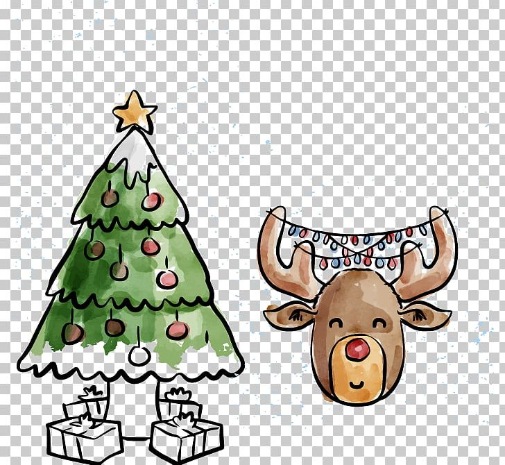 Reindeer Christmas Tree PNG, Clipart, Animals, Cartoon, Christmas Decoration, Christmas Deer, Christmas Frame Free PNG Download