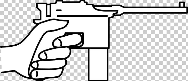 Mauser C96 Firearm Gun Barrel PNG, Clipart, Angle, Area, Black And White, Computer Icons, Diagram Free PNG Download