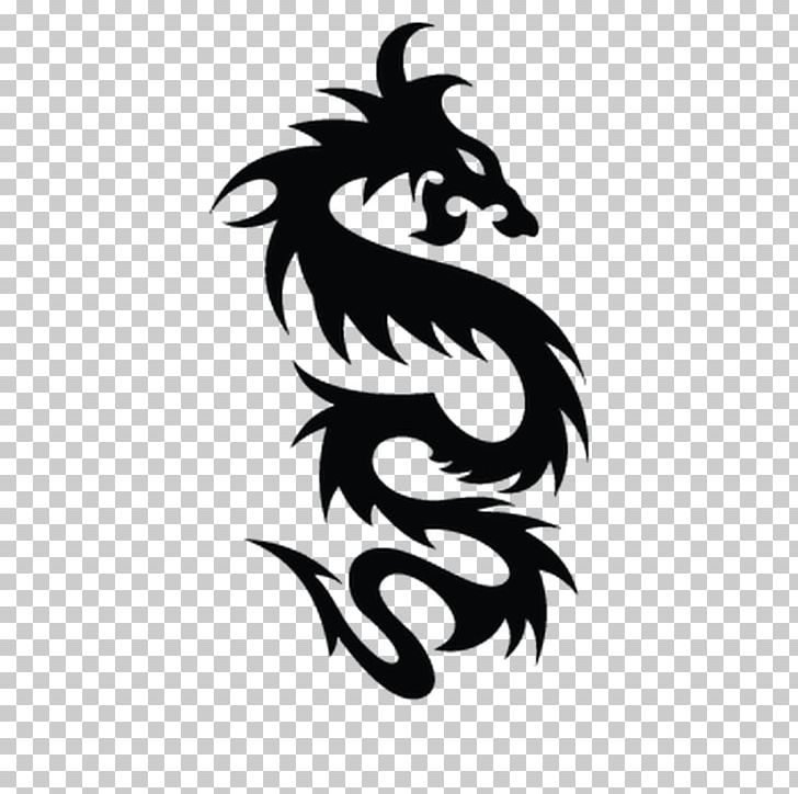 Wall Decal Sticker T-shirt Dragon PNG, Clipart, Bateaudragon, Black And White, Bumper Sticker, Chinese Dragon, Clothing Free PNG Download