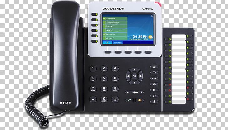 Grandstream Networks Grandstream GXP2160 VoIP Phone Telephone Voice Over IP PNG, Clipart, Bluetooth, Business, Business Telephone System, Communication, Corded Phone Free PNG Download