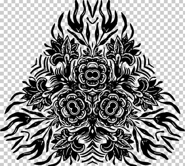 Symmetry Flower Art PNG, Clipart, Art, Black, Black And White, Circle, Decorative Arts Free PNG Download